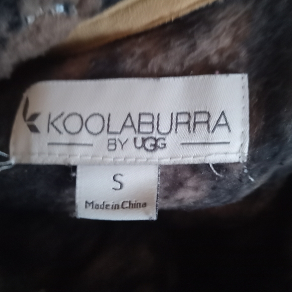 Koolaburra by UGG Brushed Back Sherpa Pullover BigLeopard Print Womens small - Picture 4 of 4